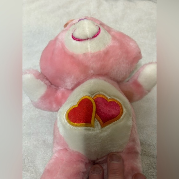 13" PLUSH VINTAGE 1980s PINK RED LOVE A LOT HEARTS CARE BEAR COLLECTIBLE TOY - Picture 2 of 8